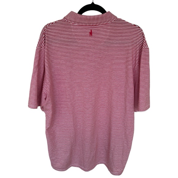 Johnnie-O men’s red and white Nelly Striped casual Polo Shirt size XL - Picture 2 of 5